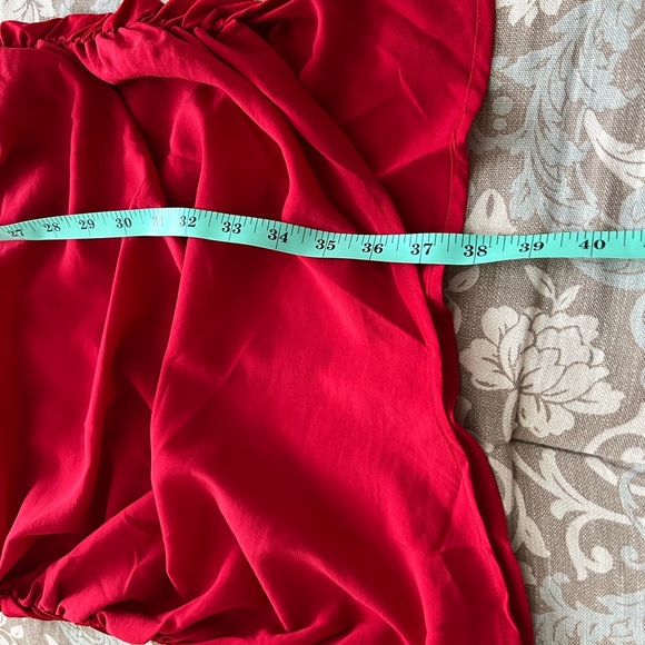 Red Ruched mini dress size 8 - Picture 3 of 4